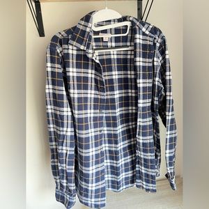 navy plaid shirt